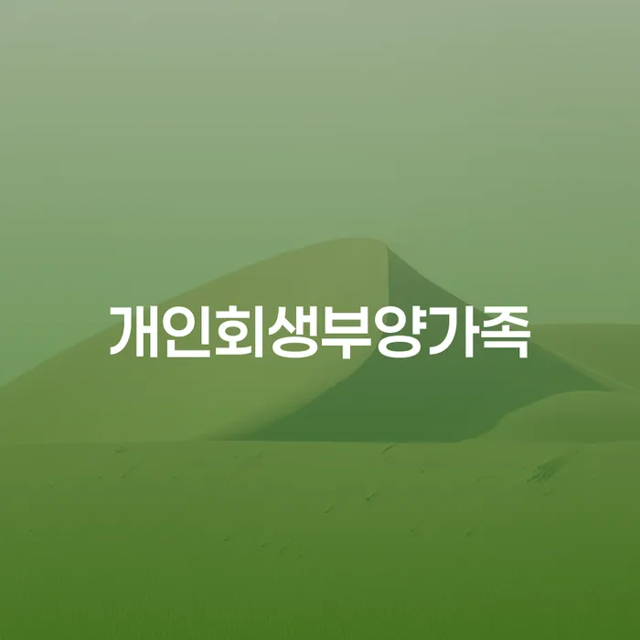 개인회생법무사 채무조정제도을 이용하여 궁금하다면..