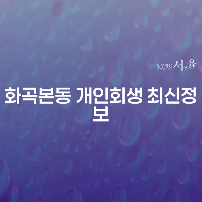 화곡본동 개인회생 최신정보