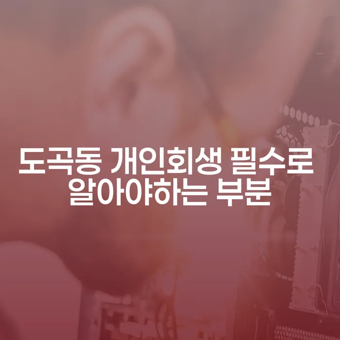 도곡동 개인회생 필수로 알아야하는 부분