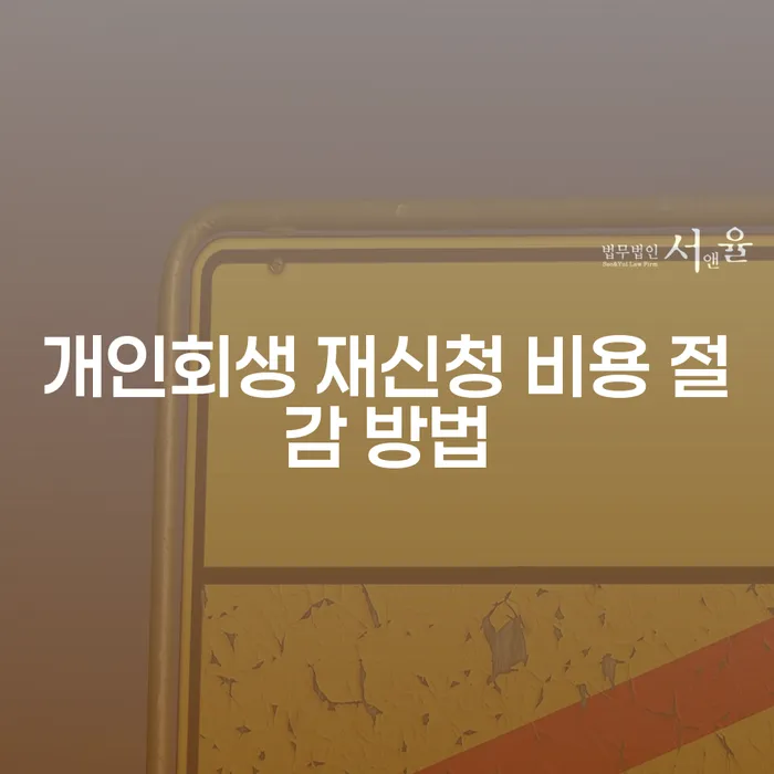 개인회생 재신청 시 비용을 줄일 수 있는 방법은 무엇일까?