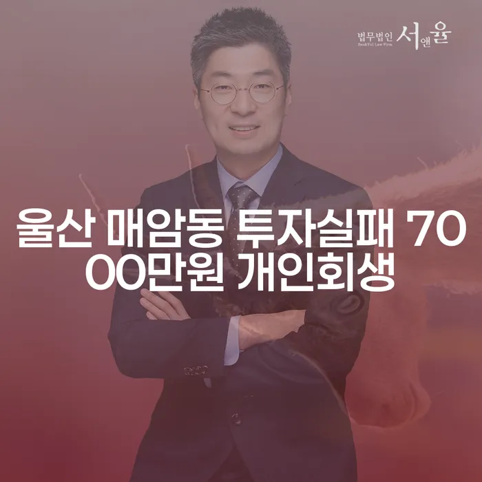 울산 매암동에서의 투자실패, 7000만원 개인회생으로 재기의 길을 찾을 수 있을까요?